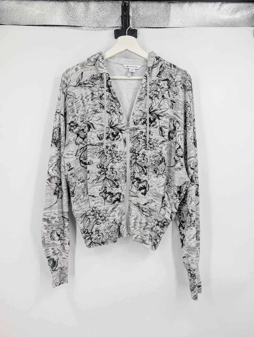 Athleta Balance Hoodie Eden Floral Size XS Comfort Lounge Athletic Athleisure